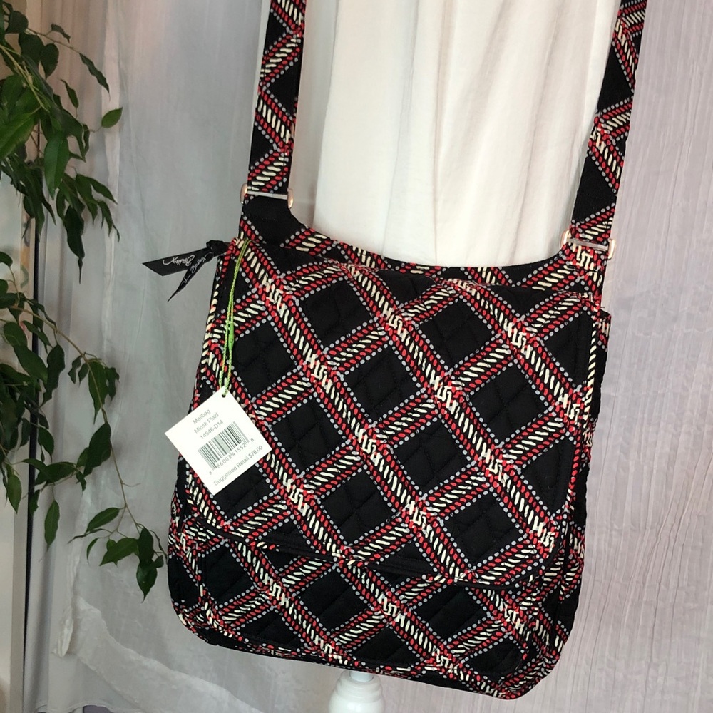 VERA BRADLEY Minsk Plaid Mailbag Messenger travel bag NWT
